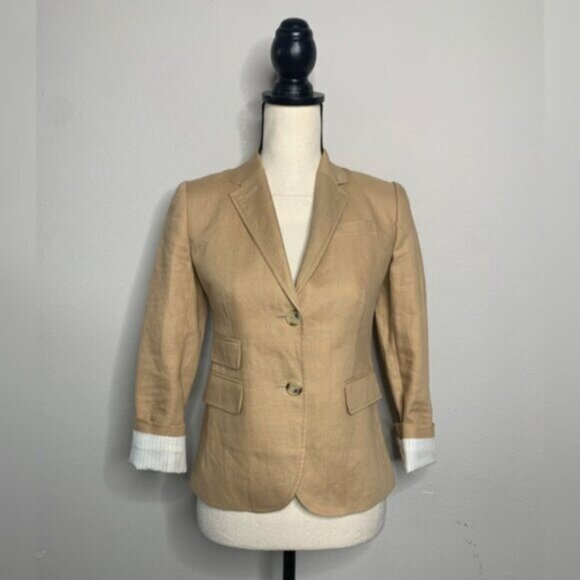 J.Crew Tan Schoolboy Single Breasted Blazer - Picture 4 of 14